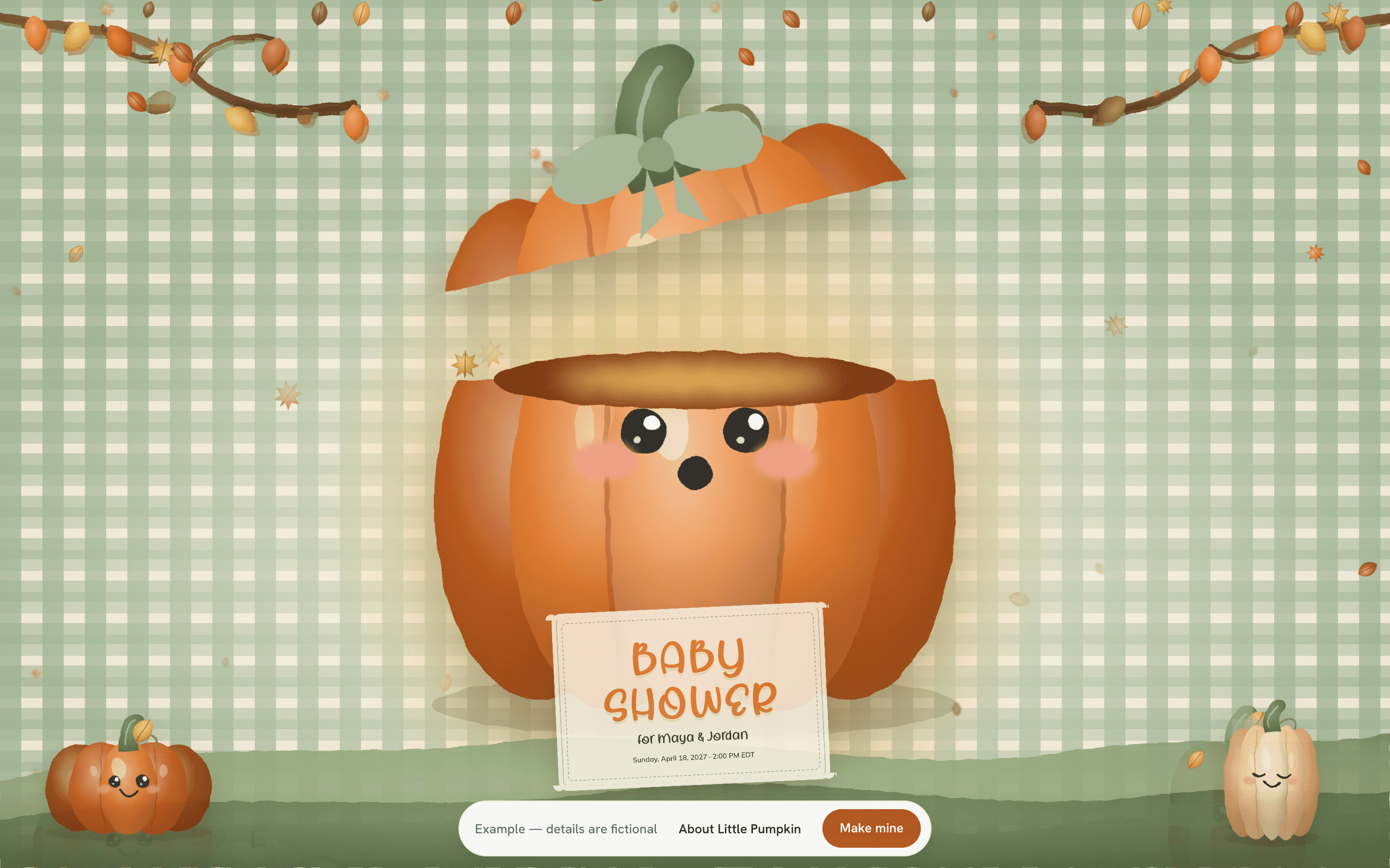 Little Pumpkin, mid-opening